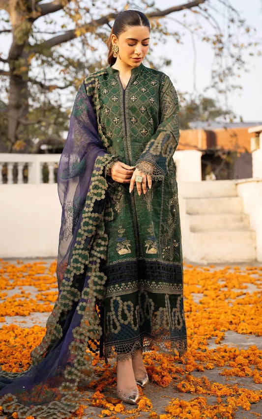 Eid Festive By Asifa And Nabeel Vol-01 Embroidered Zari Net Unstitched 3pcs - Jotey