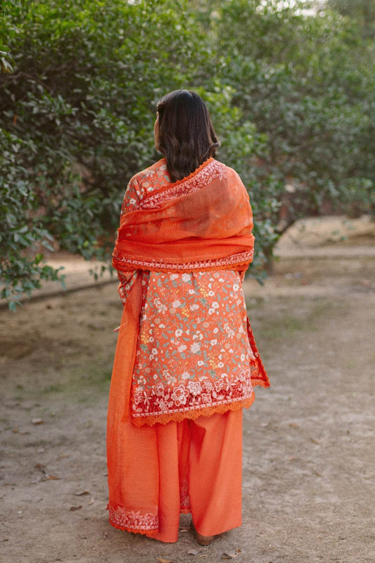 AYZEL Core Collection Embroidered Unstitched Lawn 3pcs - Jotey