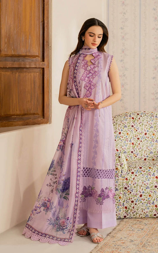 Meraki By Asifa And Nabeel Vol-01 Embroidered Lawn Unstitched 3pcs - Jotey