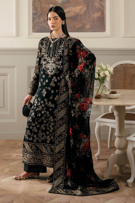 Elanora By Nureh Embroidered Luxury Chiffon Unstitched 3pcs - Jotey