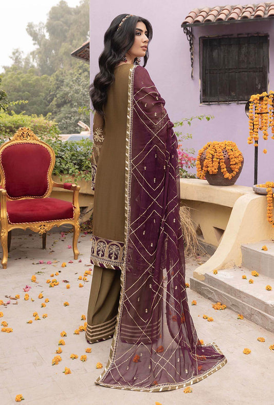 Rang-E-Mehfil Festive Unstitched Chiffon 3pcs - Jotey