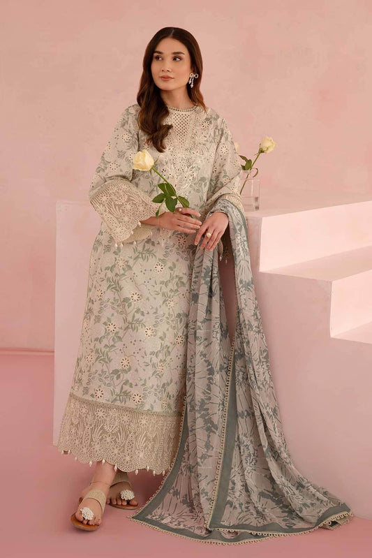 Floral Charm By Afrozeh Embroidered Lawn Unstitched 3pcs - Jotey