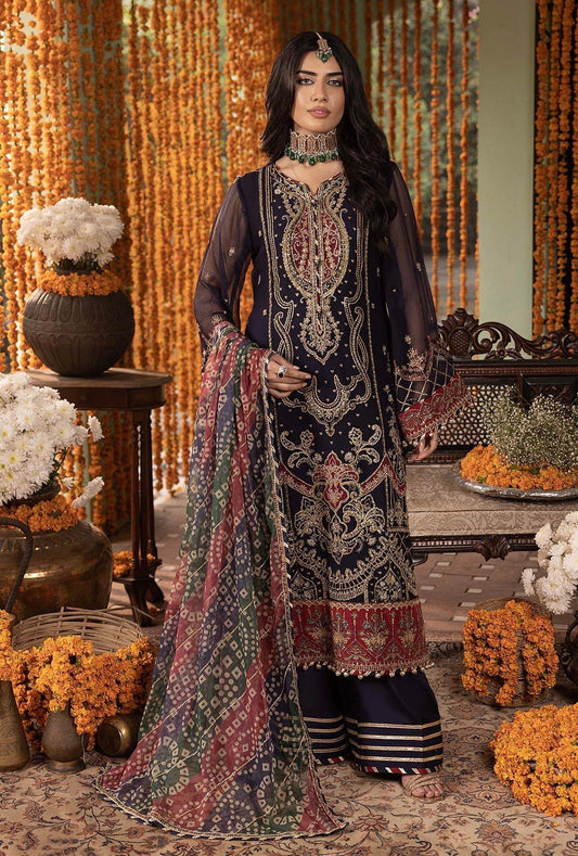 Rang-E-Mehfil Festive Unstitched Chiffon 3pcs - Jotey