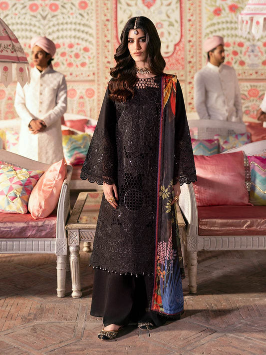 Husn Jahan By Mahnur Embroidered Luxury Lawn Unstitched 3pcs - Jotey