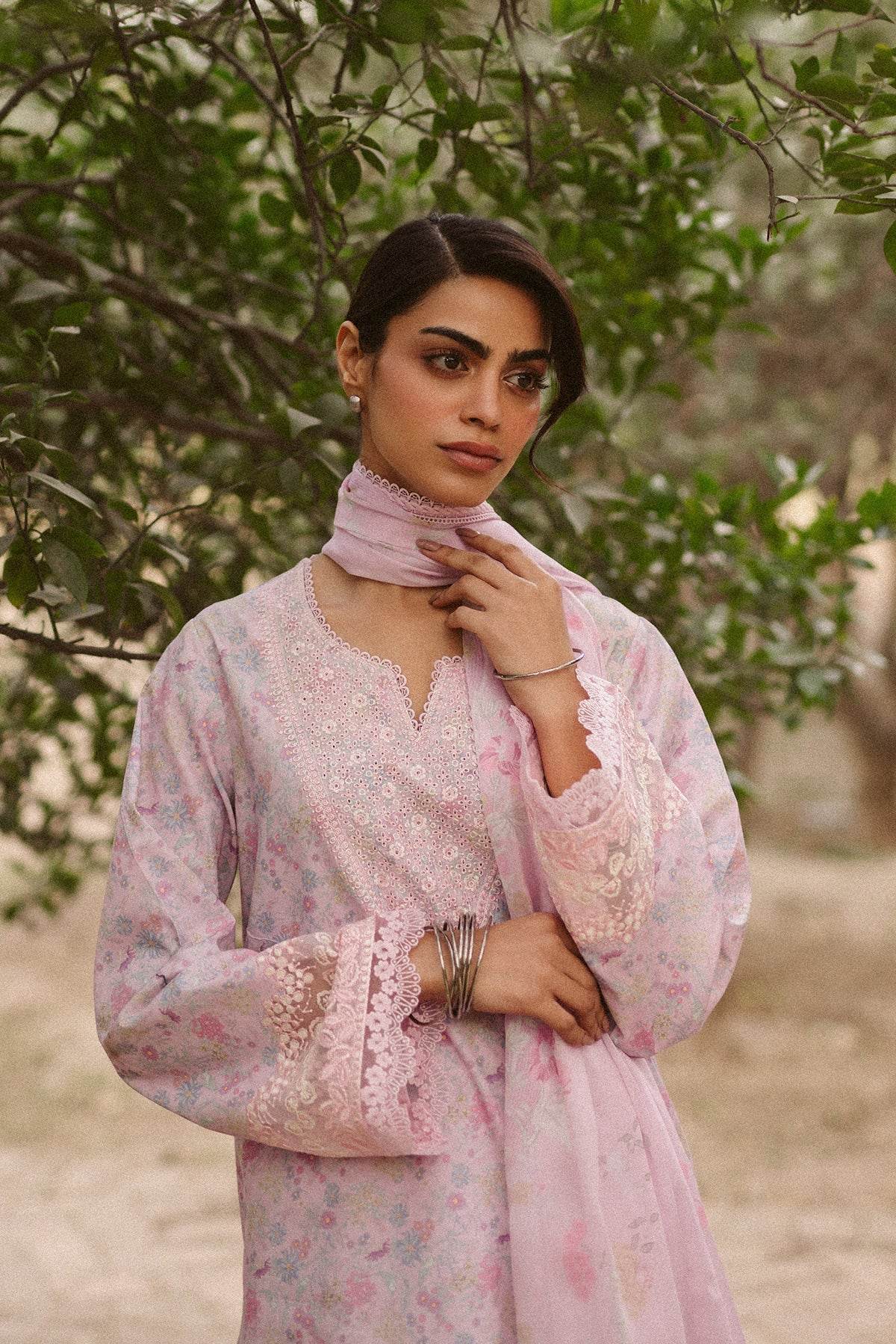 AYZEL Core Collection Embroidered Unstitched Lawn 3pcs - Jotey