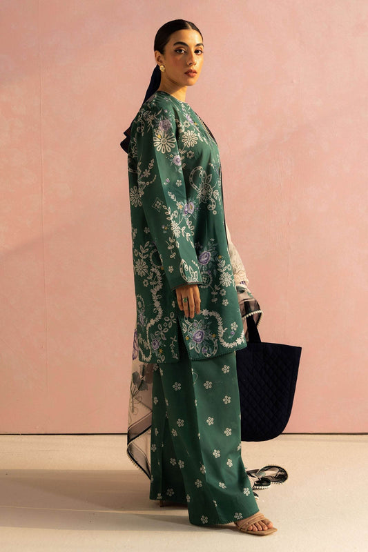 Coco By Zara Shahjahan Digital Printed Lawn Unstitched 3pcs - Jotey