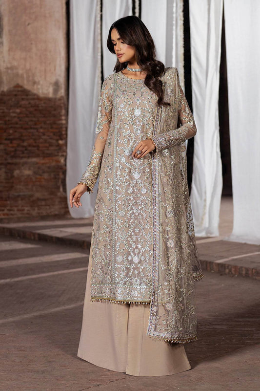 Shehnai By Zarif Embroidered Luxury Wedding Unstitched 3pcs - Jotey