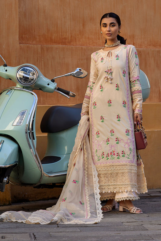 Zoha By Ansab Jahangir Embroidered Luxury Lawn'25 Unstitched 3pcs