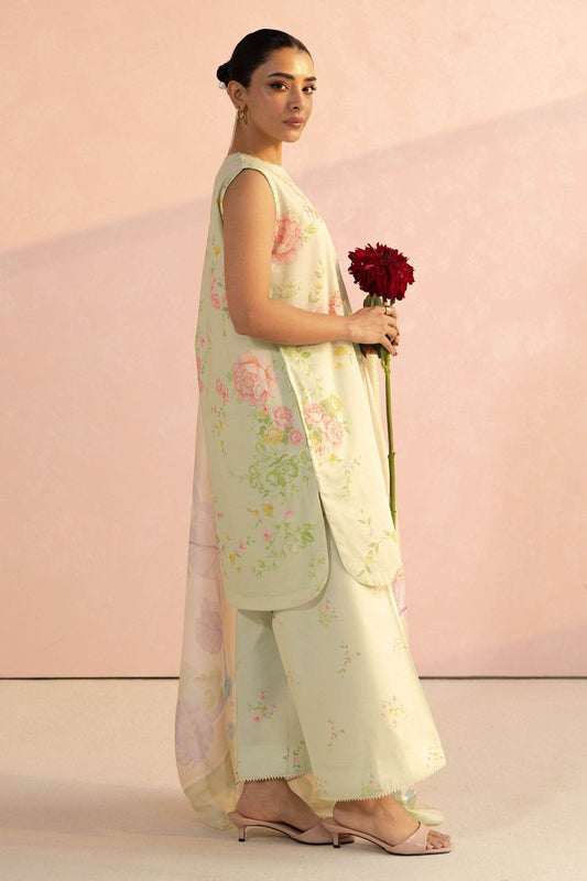 Coco By Zara Shahjahan Digital Printed Lawn Unstitched 3pcs - Jotey