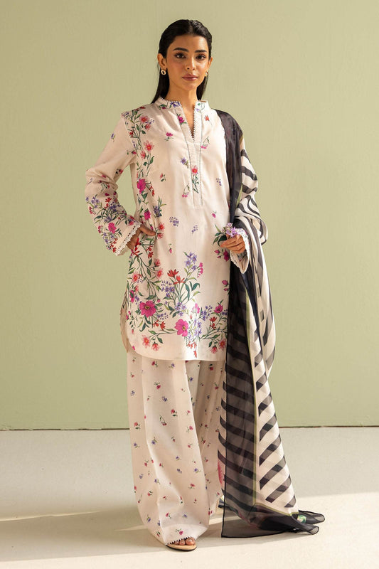 Coco By Zara Shahjahan Digital Printed Lawn Unstitched 3pcs - Jotey