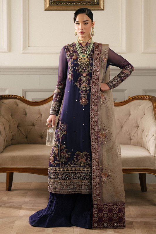 Elanora By Nureh Embroidered Luxury Chiffon Unstitched 3pcs - Jotey