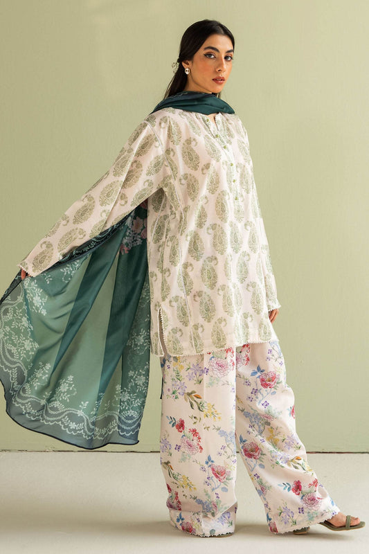 Coco By Zara Shahjahan Digital Printed Lawn Unstitched 3pcs - Jotey