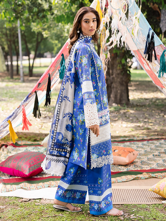 RAJBARI Printkari Sehiffli Exclusive Embroidered Unstitched 3pcs