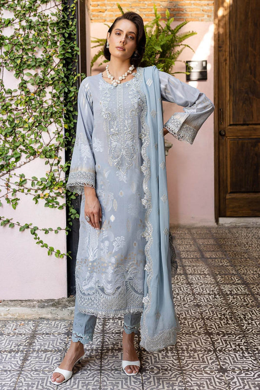 Nureh Exclusive Jacquard Unstitched Lawn 3pcs - Jotey