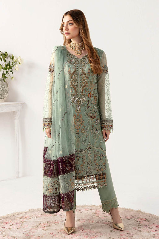 Minhal By Ramsha Chiffon Vol-11 Semi-Stitched 3pcs - Jotey