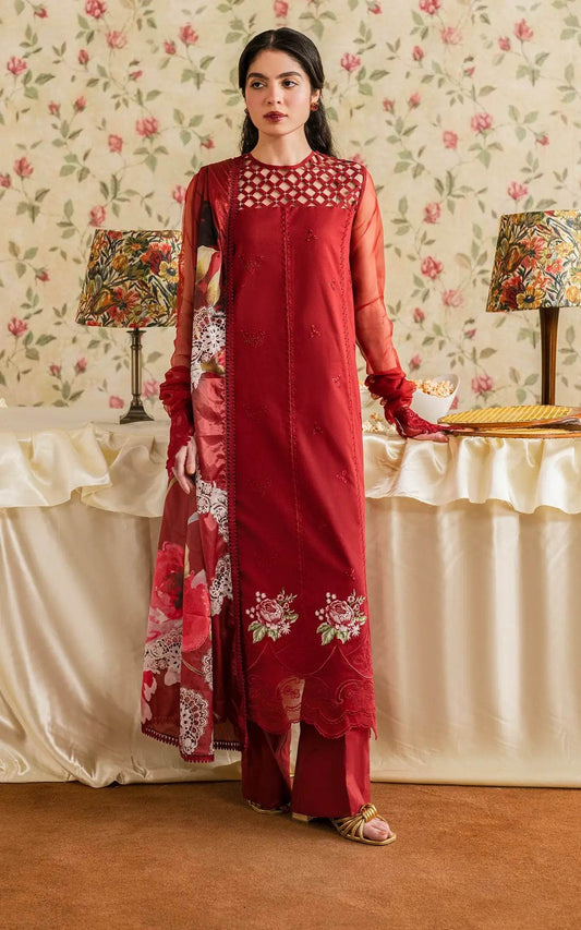 Meraki By Asifa And Nabeel Vol-01 Embroidered Lawn Unstitched 3pcs - Jotey