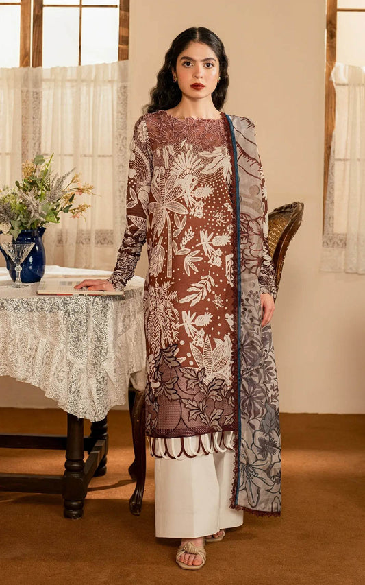 Meraki By Asifa And Nabeel Vol-01 Embroidered Lawn Unstitched 3pcs - Jotey