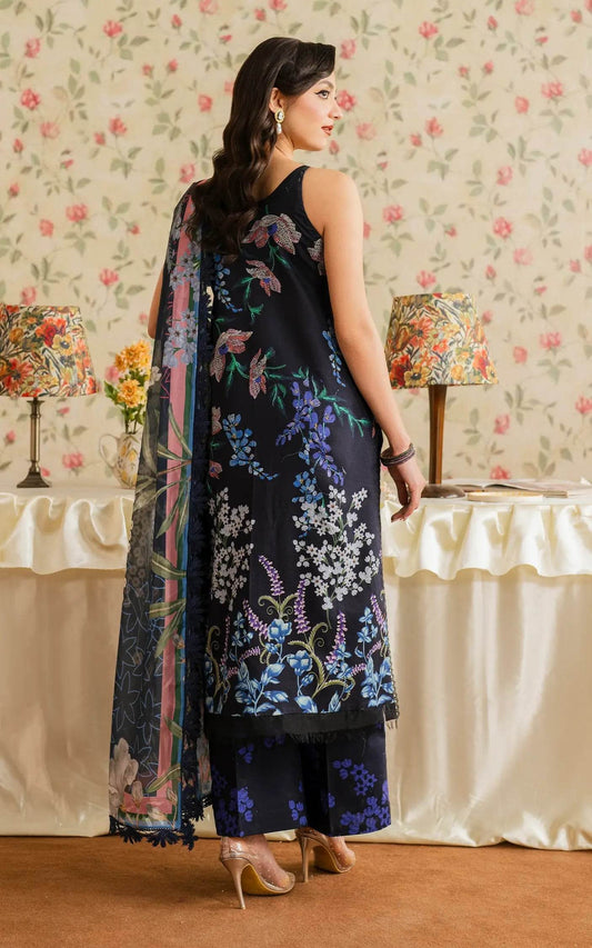 Meraki By Asifa And Nabeel Vol-01 Embroidered Lawn Unstitched 3pcs - Jotey