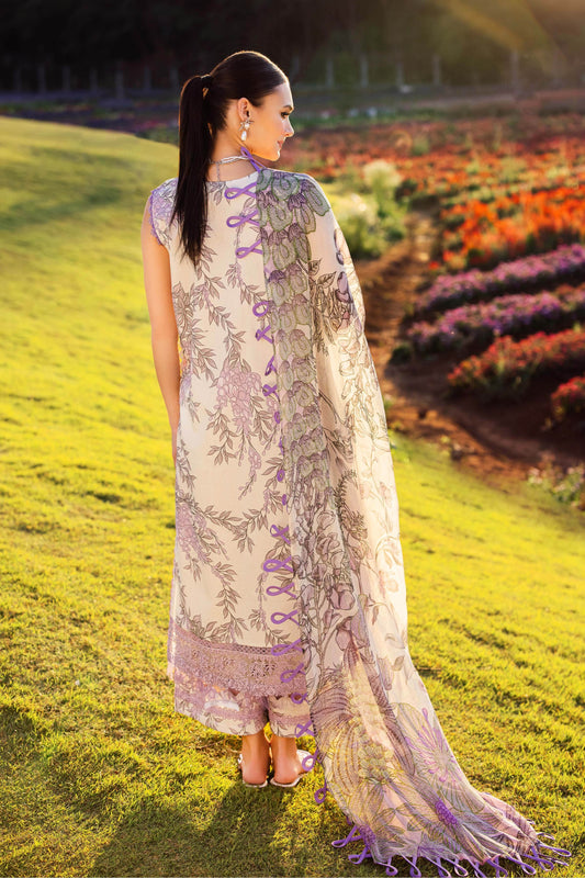 Jade Flora Embroidered Printed Lawn Unstitched 3pcs - Jotey