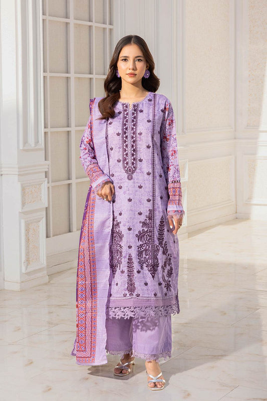 Somika By Johra Embroidered Fancy Lawn Unstitched 3Pcs - Jotey