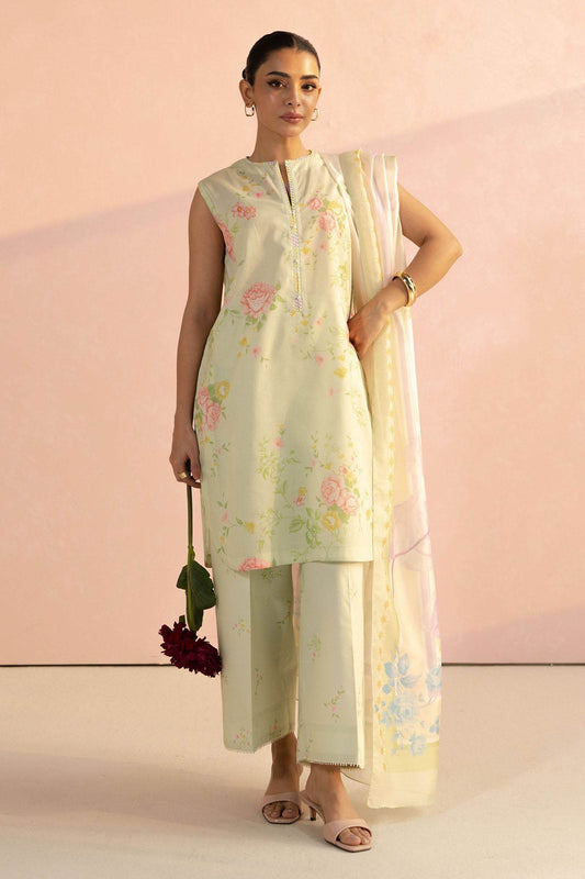 Coco By Zara Shahjahan Digital Printed Lawn Unstitched 3pcs - Jotey