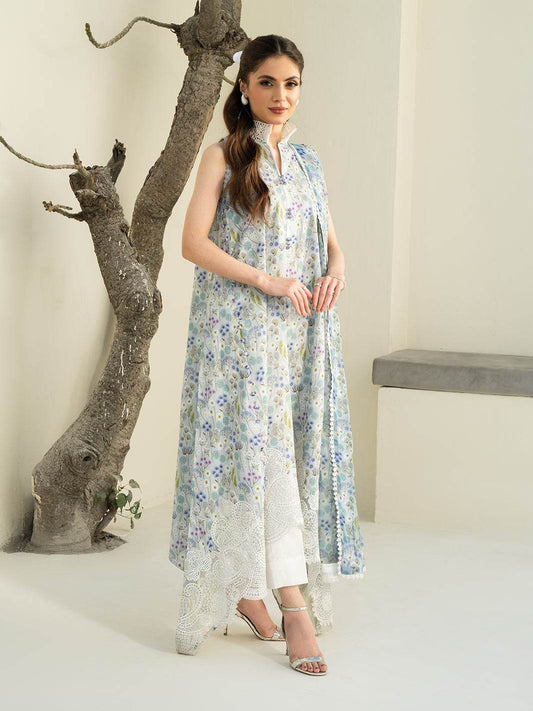 F&F Prints By Faiza Faisal Digital Printed Unstitched Lawn 3pcs - Jotey