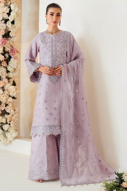 Luxe Raw Silk By Alizeh Embroidered Organza Unstitched 3pcs - Jotey