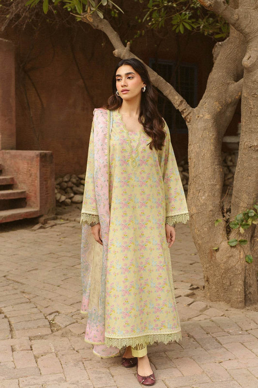 AYZEL Core Collection Embroidered Unstitched Lawn 3pcs - Jotey