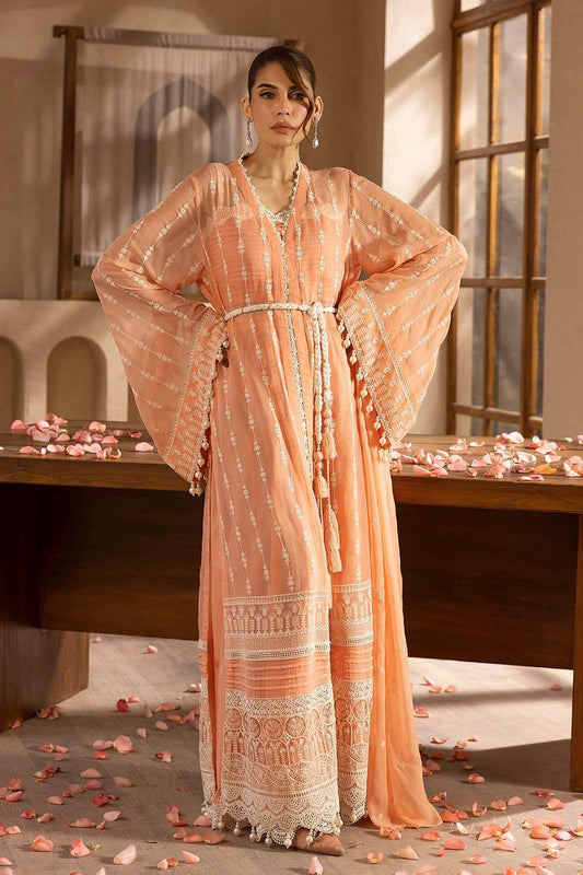 Gul Ahmed Embroidered Chiffon Unstitched 3pcs - Jotey