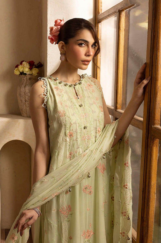 Gul Ahmed Embroidered Chiffon Unstitched 3pcs - Jotey