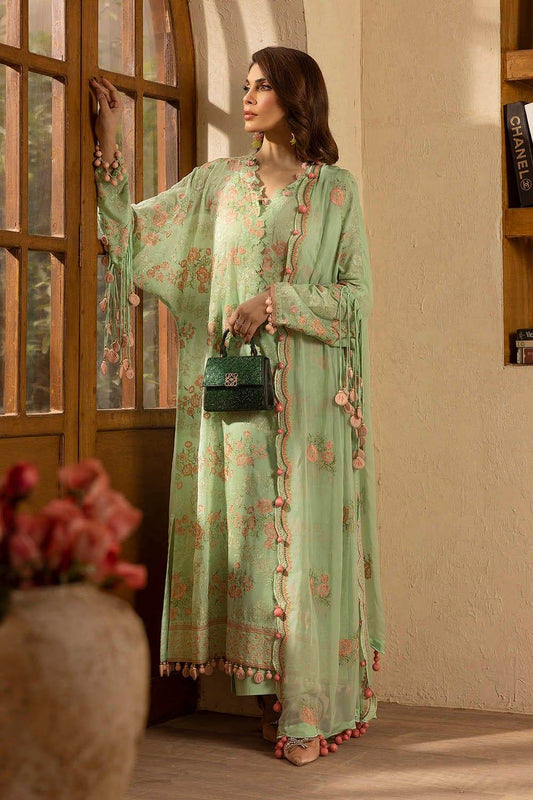 Gul Ahmed Embroidered Swiss Voil Unstitched 3pcs - Jotey