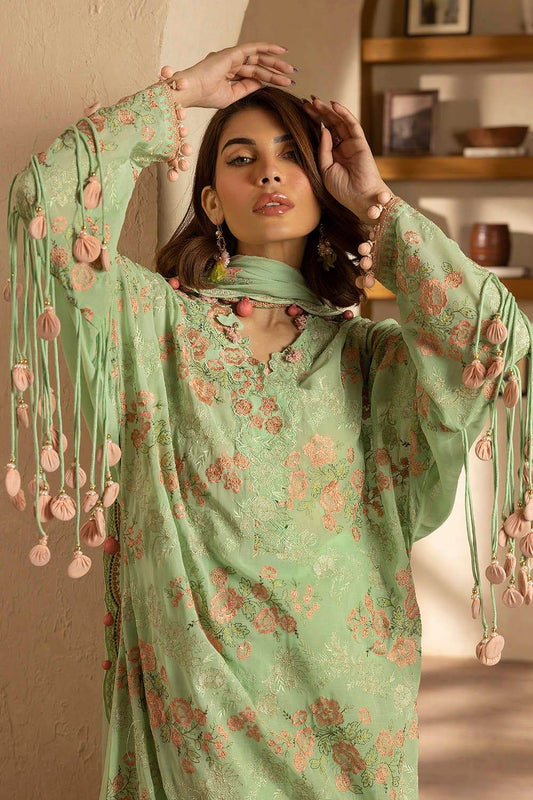 Gul Ahmed Embroidered Swiss Voil Unstitched 3pcs - Jotey