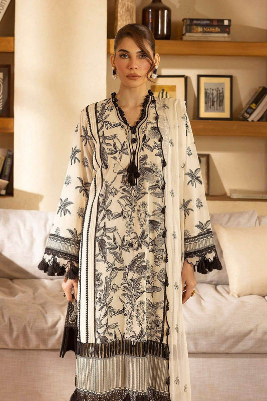 Gul Ahmed Embroidered Swiss Voil Unstitched 3pcs - Jotey