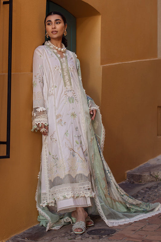 Zoha By Ansab Jahangir Embroidered Luxury Lawn'25 Unstitched 3pcs