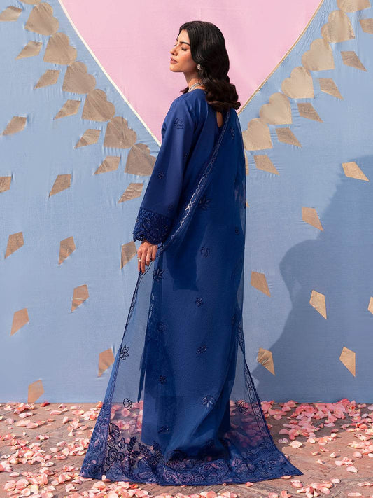 Husn Jahan By Mahnur Embroidered Luxury Lawn Unstitched 3pcs - Jotey