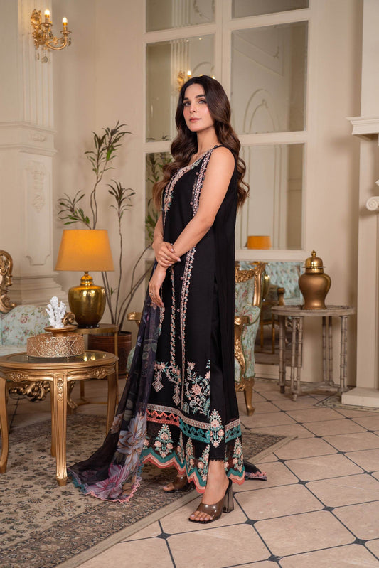 Atiya Irfan Preet Vol-02 Embroidered Unstitched Lawn 3pcs - Jotey