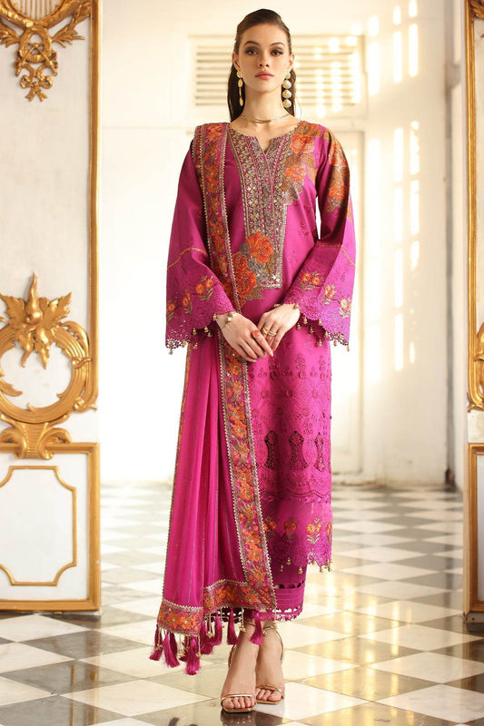 Tabeer By Charizma Embroidered Premium Chiffli Lawn Eid Edition Unstitched 3pcs - Jotey