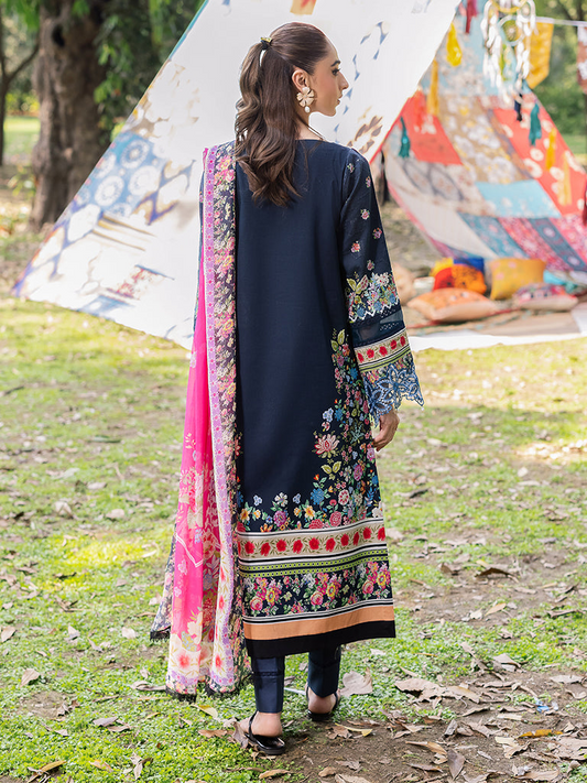 RAJBARI Printkari Sehiffli Exclusive Embroidered Unstitched 3pcs