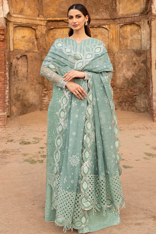 Ritzier By Farasha Embroidered Luxury Chiffon Unstitched 3pcs - Jotey