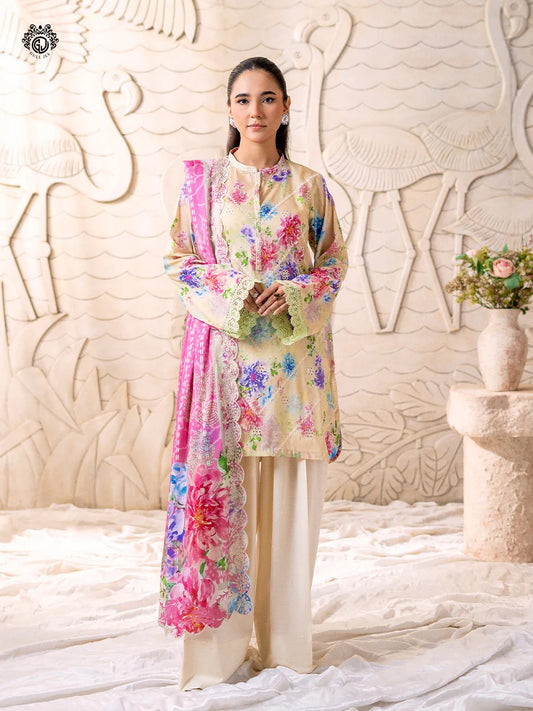 Mahajal By Gull Jee Embroidered Digital Printed Lawn Unstitched 3pcs
