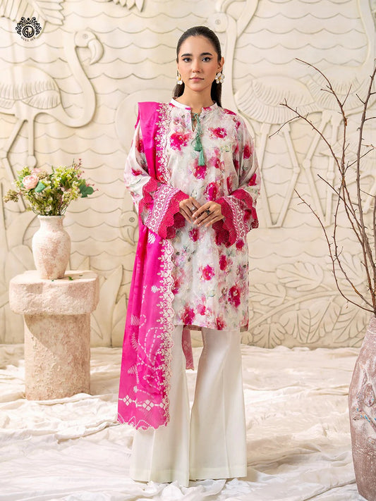 Mahajal By Gull Jee Embroidered Digital Printed Lawn Unstitched 3pcs