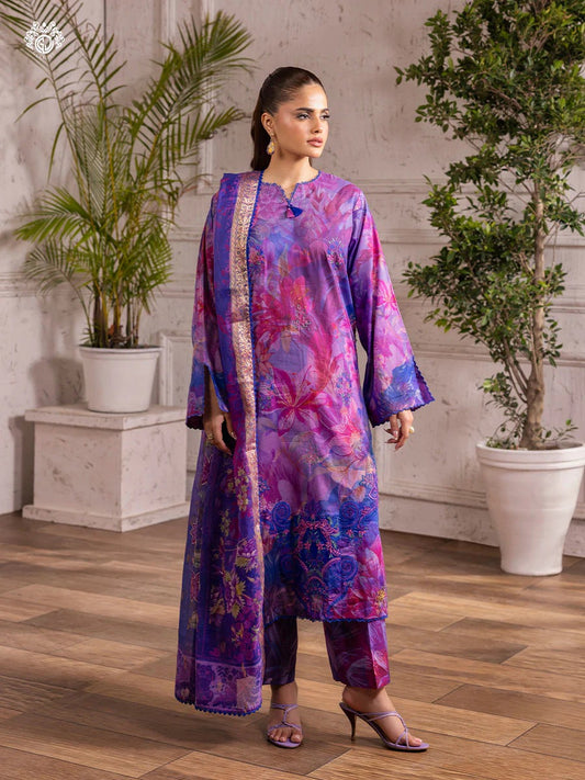 Ziva By Gull Jee Embroidered Digital Printed Lawn Edition'26 Unstitched 3 Piece