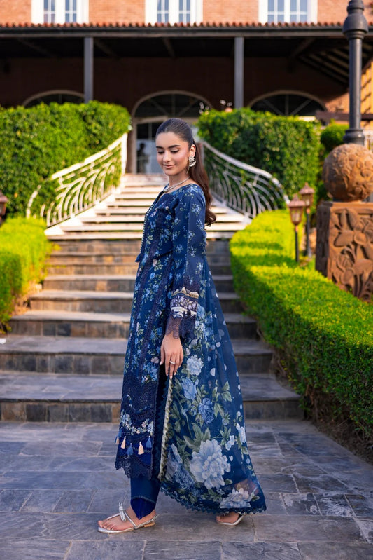 Eshaisha Digital Printed & Embroidered Lawn Unstitched 3Pcs