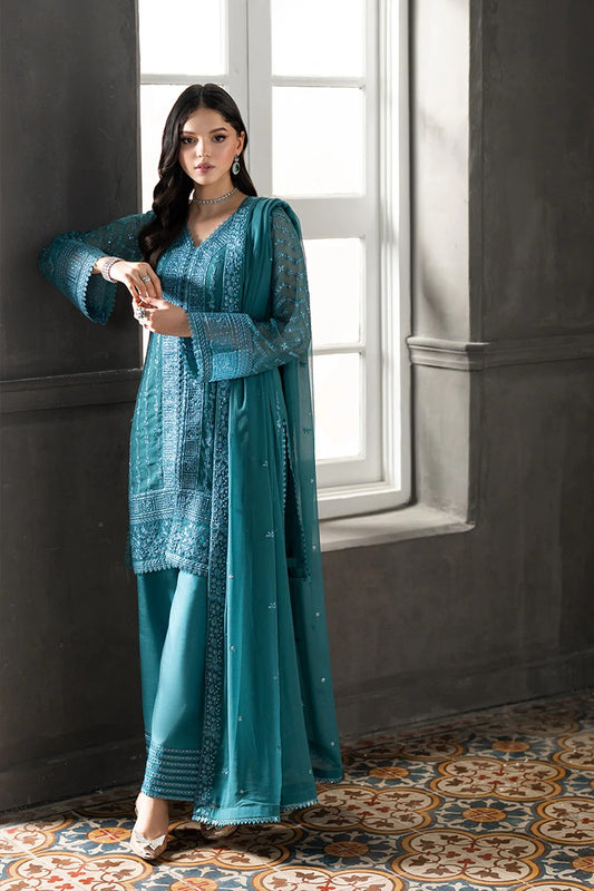 Azure Ensembles Festive Chiffon Unstitched 3Pcs