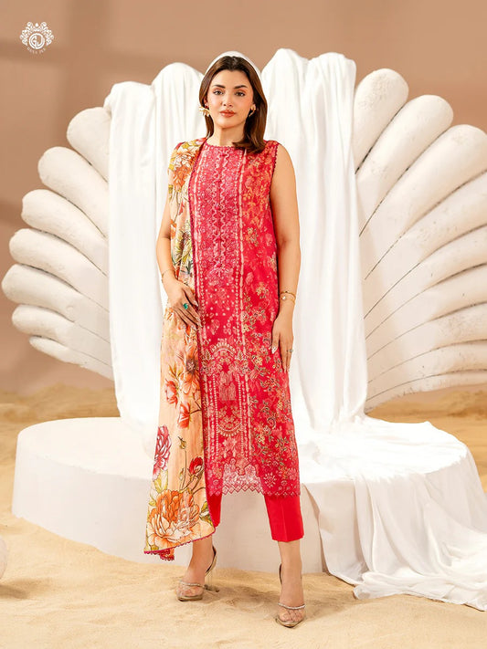 Gullbano By Gull Jee Embroidered Digital Printed Lawn Unstitched 3 Piece