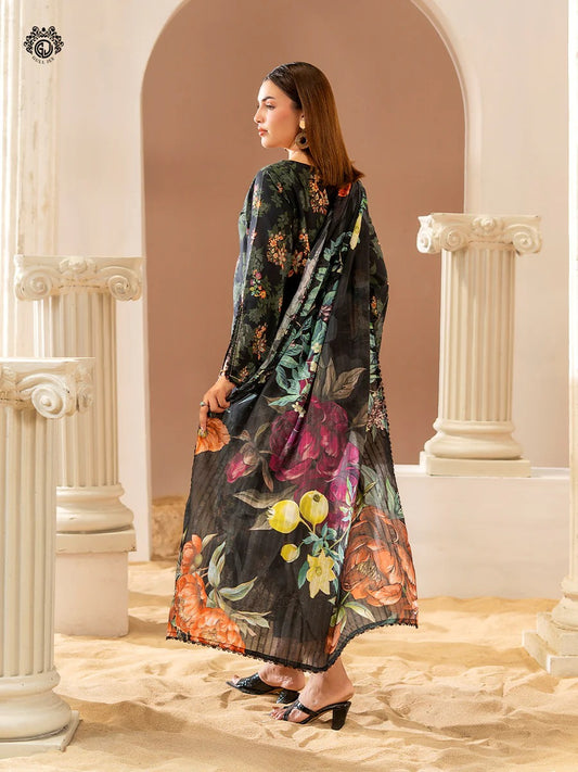 Gullbano By Gull Jee Embroidered Digital Printed Lawn Unstitched 3 Piece