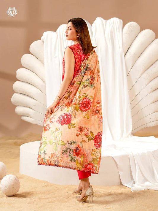Gullbano By Gull Jee Embroidered Digital Printed Lawn Unstitched 3 Piece