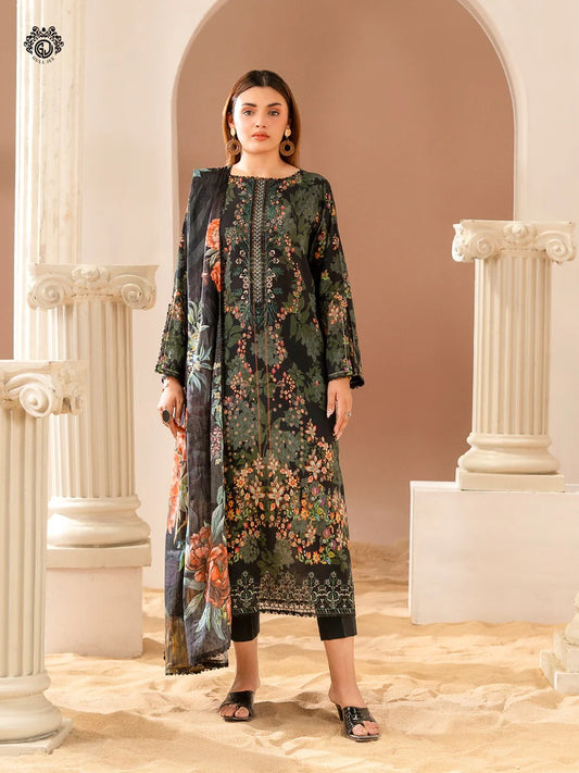 Gullbano By Gull Jee Embroidered Digital Printed Lawn Unstitched 3 Piece