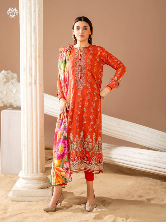 Gullbano By Gull Jee Embroidered Digital Printed Lawn Unstitched 3 Piece