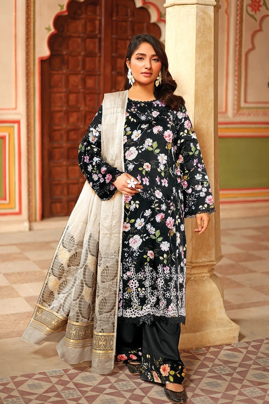 Johra Anaysha Embroidered Printed Lawn Unstitched 3Pcs
